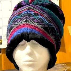 Warm hats slouchy NWOT/NWT Mudd Multi 2 Colors avail. acrylic Tribal VTG unisex
